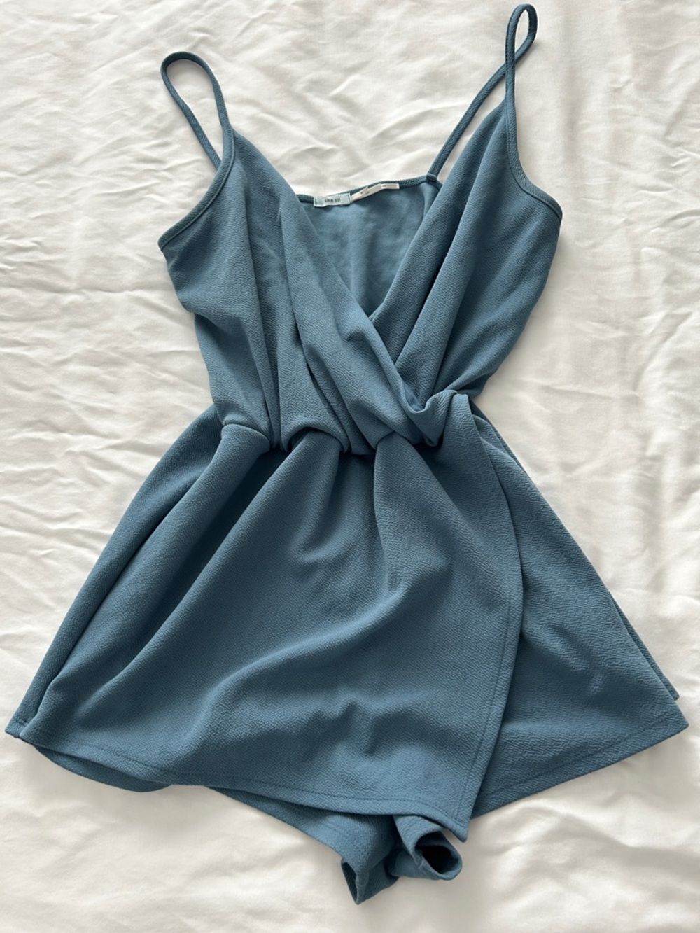 Kimchi Blue Dusty Blue Strapless Surplice Romper Dress Urban Outfitters M